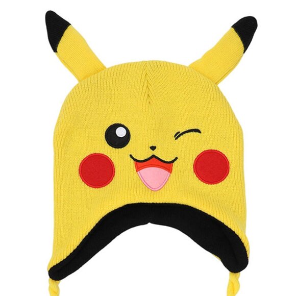 Pokemon Pikachu Laplander Fleece Cosplay Beanie - Picture 5 of 6